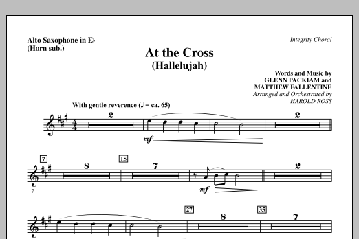 Download Harold Ross At The Cross (Hallelujah) - Alto Sax (s Sheet Music