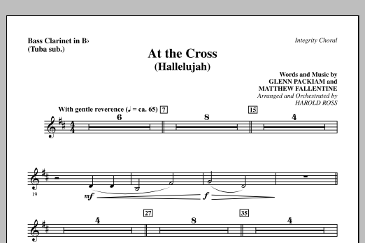 Download Harold Ross At The Cross (Hallelujah) - Bass Clarin Sheet Music