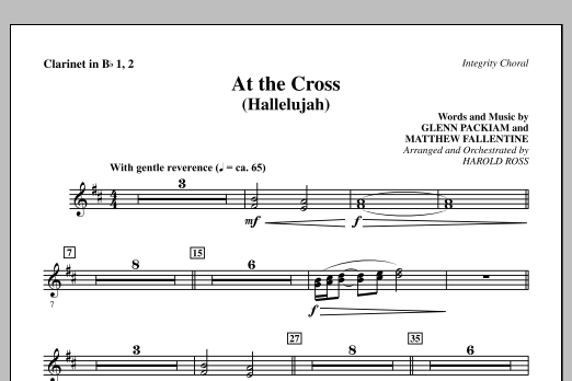 Download Harold Ross At The Cross (Hallelujah) - Clarinet 1 Sheet Music