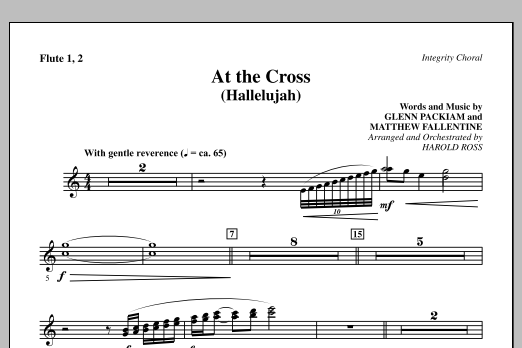 Download Harold Ross At The Cross (Hallelujah) - Flute 1 & 2 Sheet Music