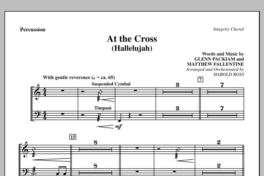 Download Harold Ross At The Cross (Hallelujah) - Percussion Sheet Music