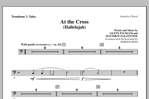 Download Harold Ross At The Cross (Hallelujah) - Trombone 3/ Sheet Music