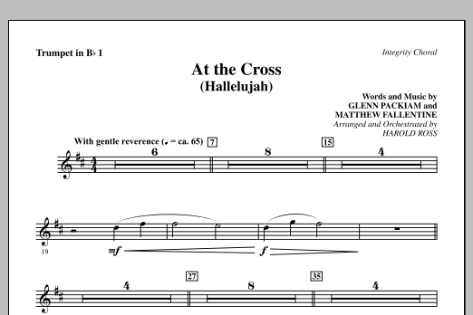 Download Harold Ross At The Cross (Hallelujah) - Trumpet 1 Sheet Music