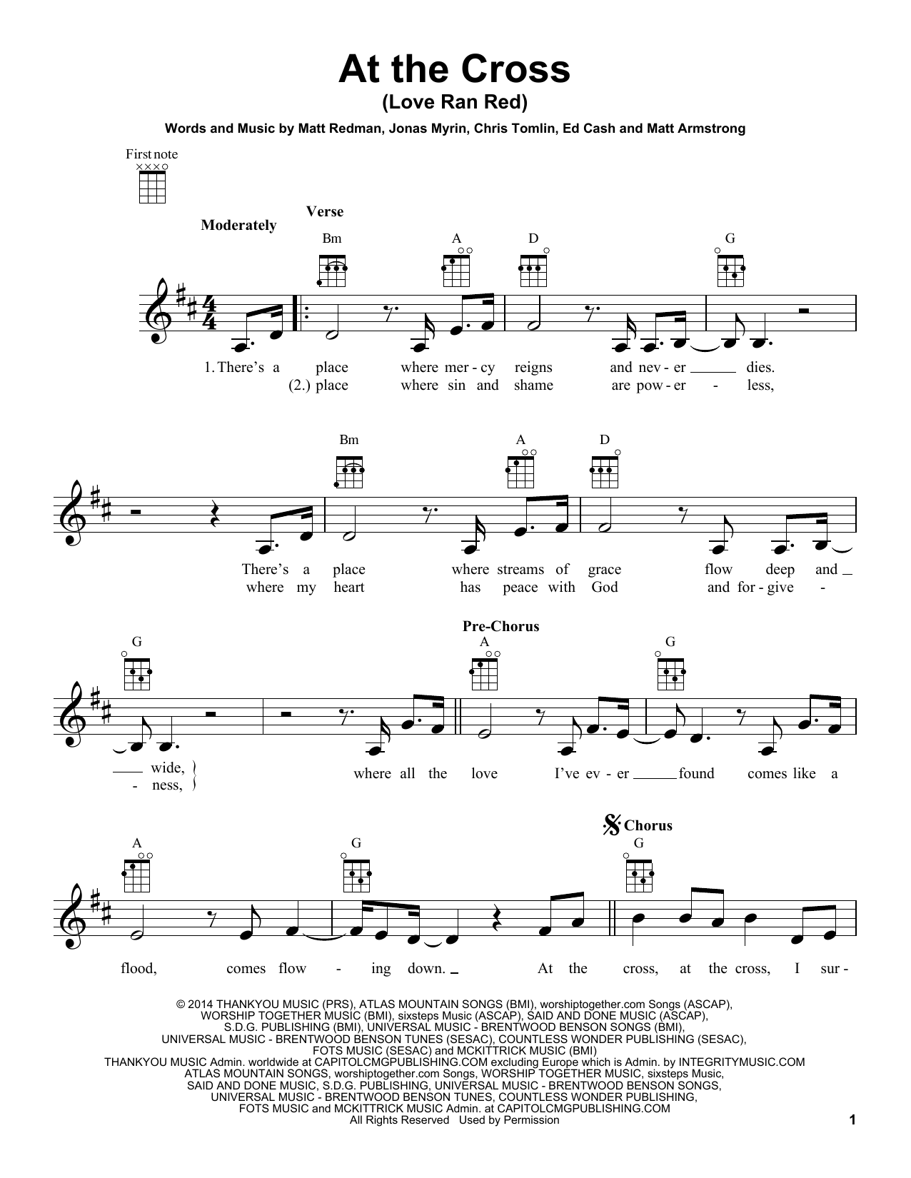 Download Ed Cash At The Cross (Love Ran Red) Sheet Music
