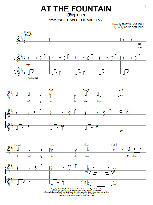 Download Craig Carnelia At The Fountain (Reprise) Sheet Music