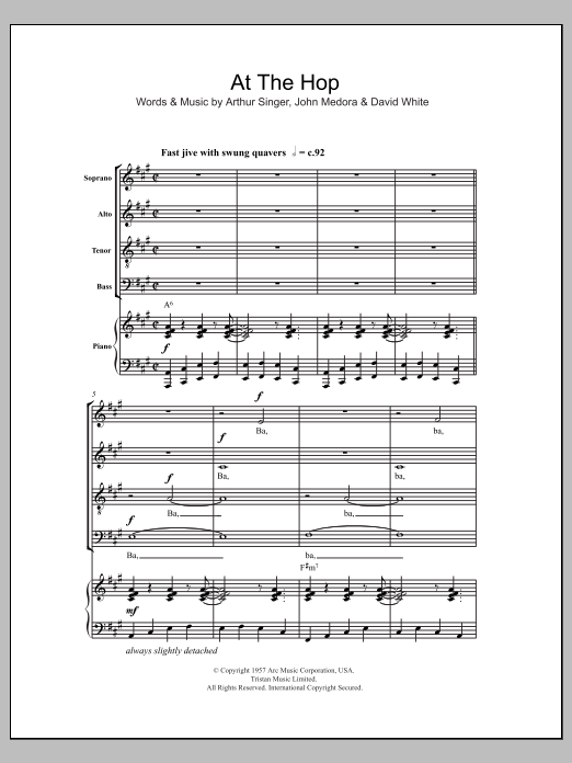 Download Danny & The Juniors At The Hop Sheet Music