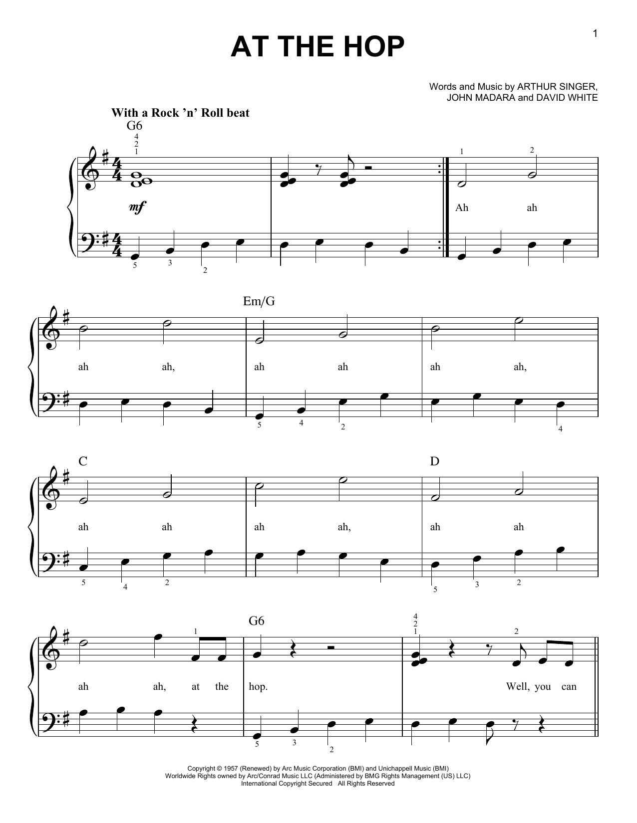 Download Danny & The Juniors At The Hop Sheet Music