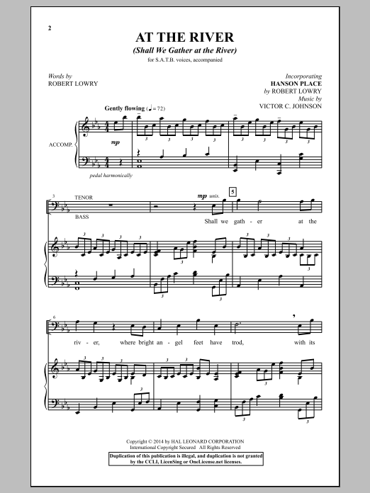 Download Victor C. Johnson At The River (Shall We Gather At The Ri Sheet Music