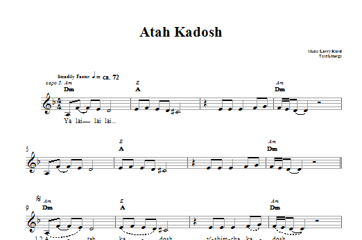 Download Larry Karol Atah Kadosh Sheet Music