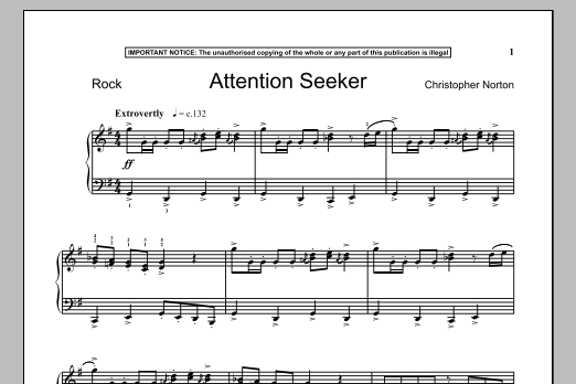 Download Christopher Norton Attention Seeker Sheet Music