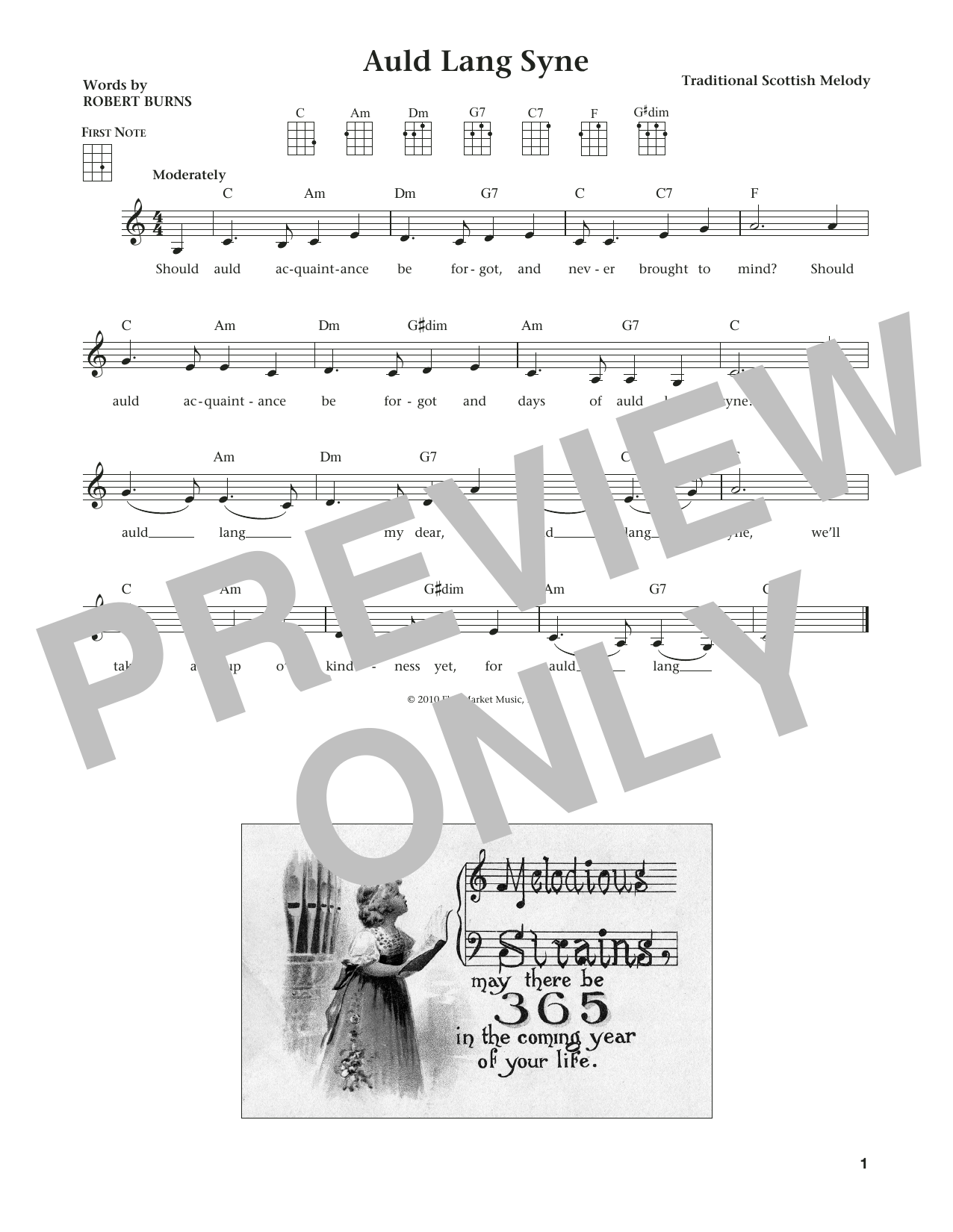 Download Robert Burns Auld Lang Syne (from The Daily Ukulele) Sheet Music