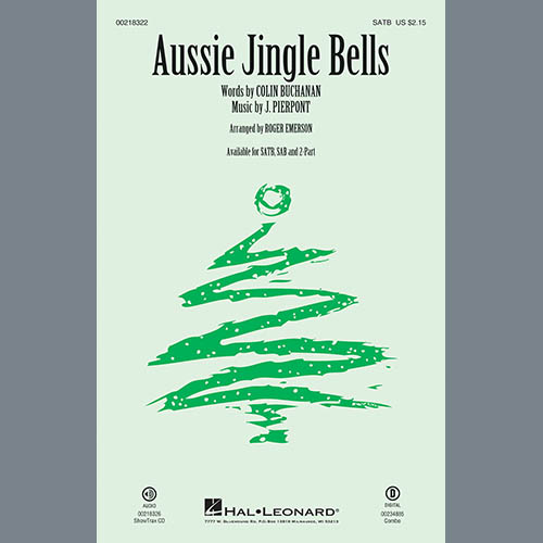 Download Roger Emerson Aussie Jingle Bells Sheet Music and Printable PDF Score for 2-Part Choir