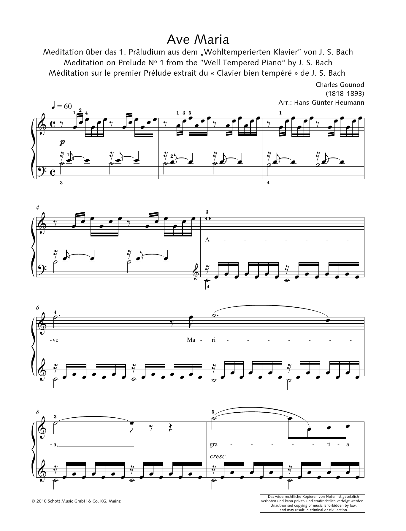 Download Charles Gounod Ave Maria Sheet Music