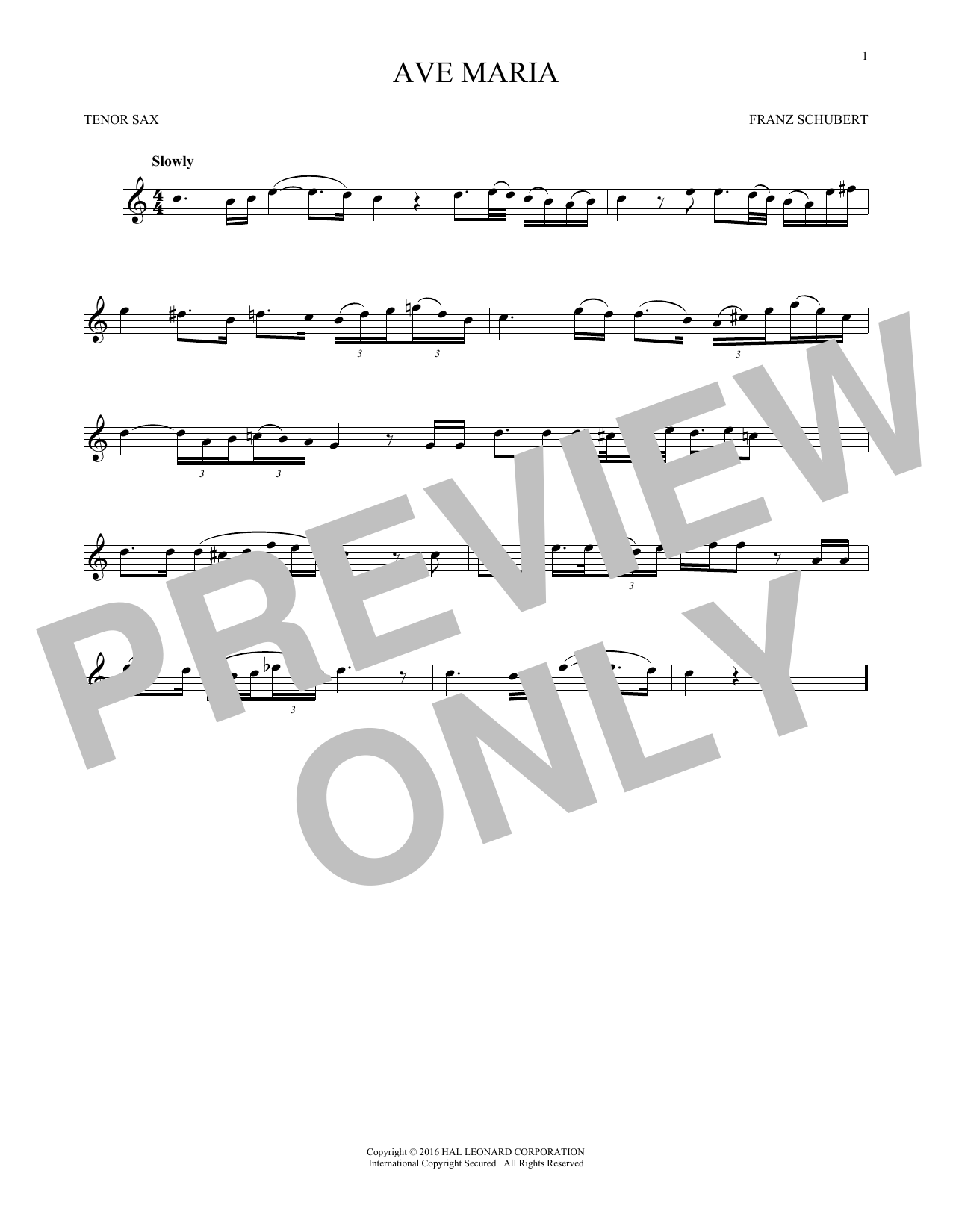 Download Franz Schubert Ave Maria, Op. 52, No. 6 Sheet Music