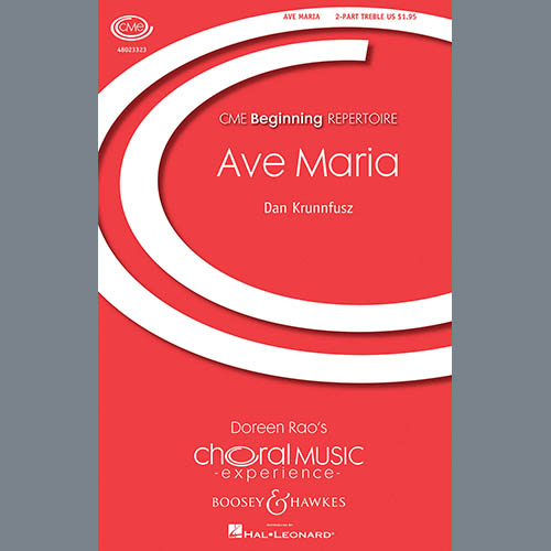 Download Dan Krunnfusz Ave Maria Sheet Music and Printable PDF Score for 2-Part Choir