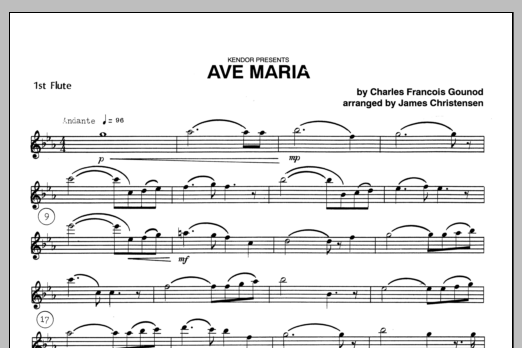 Download Christensen Ave Maria - Flute 1 Sheet Music