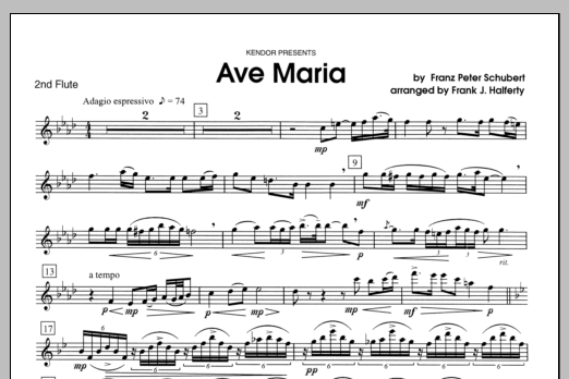 Download Halferty Ave Maria - Flute 2 Sheet Music