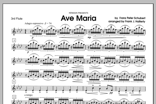 Download Halferty Ave Maria - Flute 3 Sheet Music