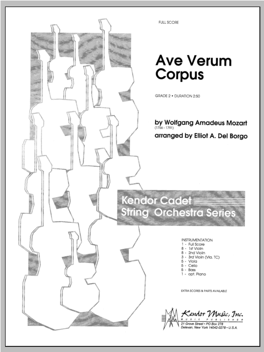 Download Del Borgo Ave Verum Corpus - Full Score Sheet Music