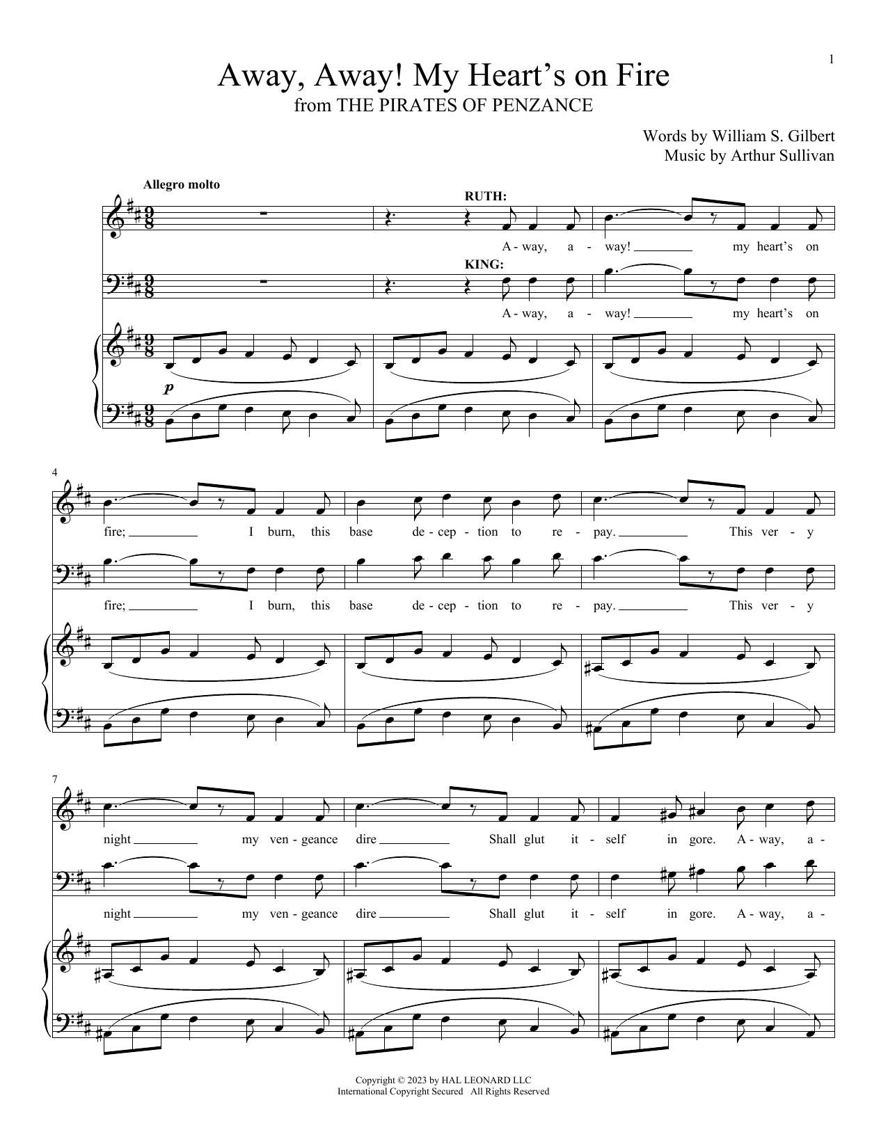 Download Gilbert & Sullivan Away, Away! My Heart's On Fire (from Th Sheet Music
