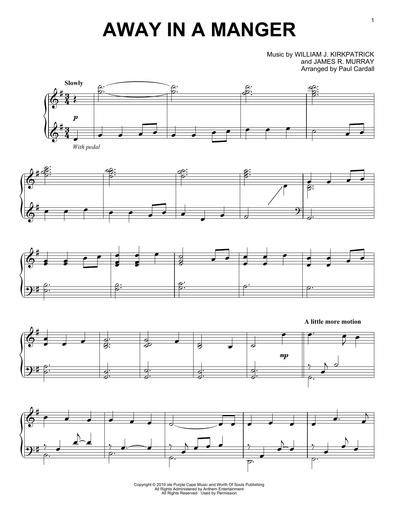 Download James R. Murray Away In A Manger (arr. Paul Cardall) Sheet Music