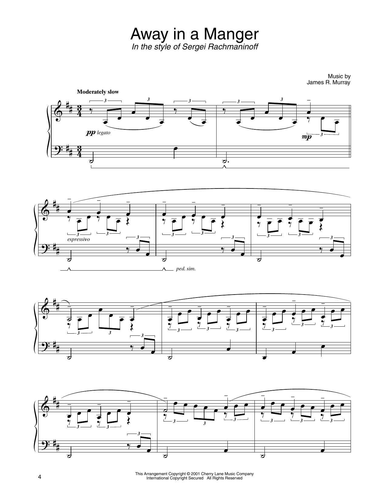 Download James R. Murray Away In A Manger (in the style of Serge Sheet Music