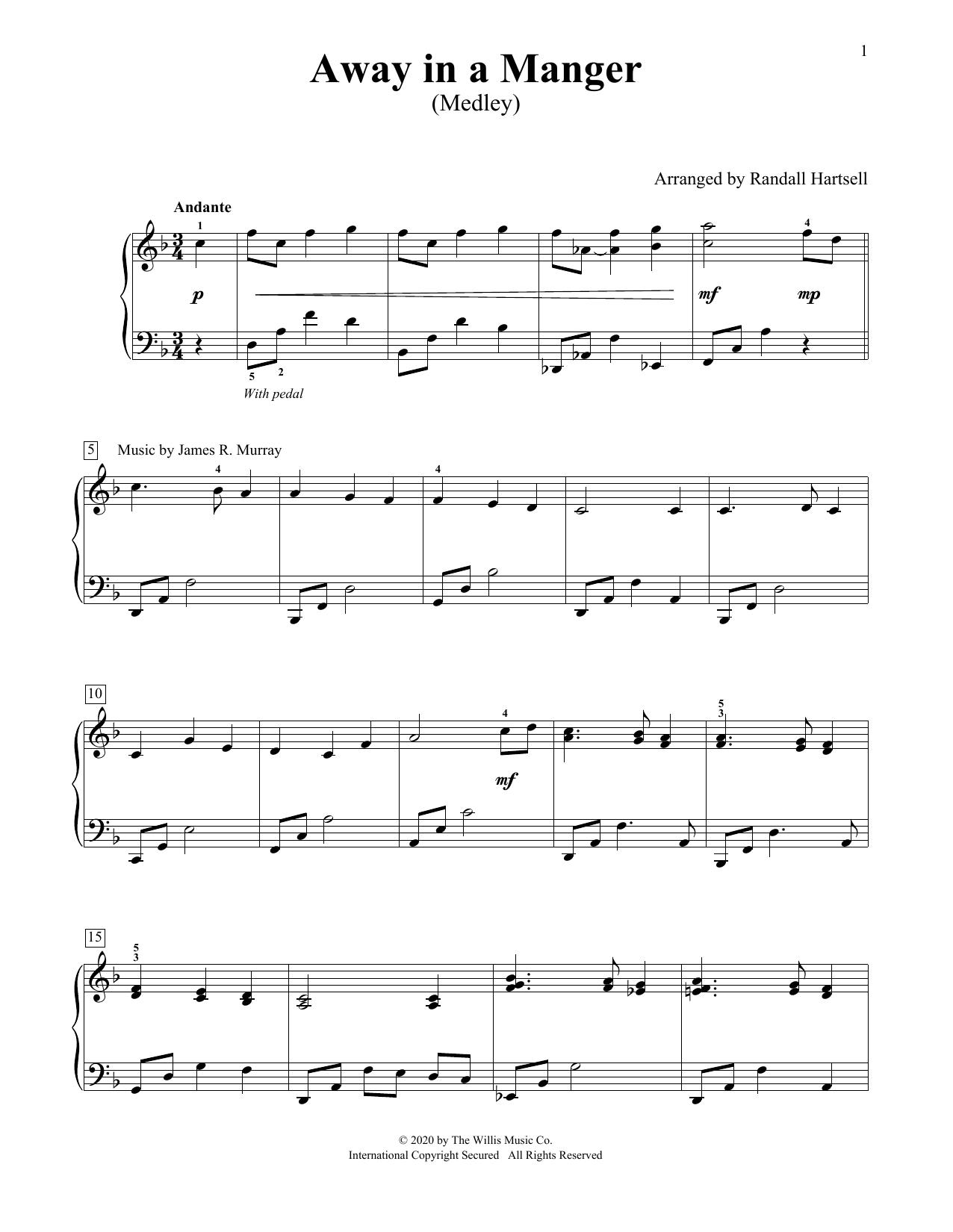 Download Traditional Carol Away In A Manger (Medley) (arr. Randall Sheet Music