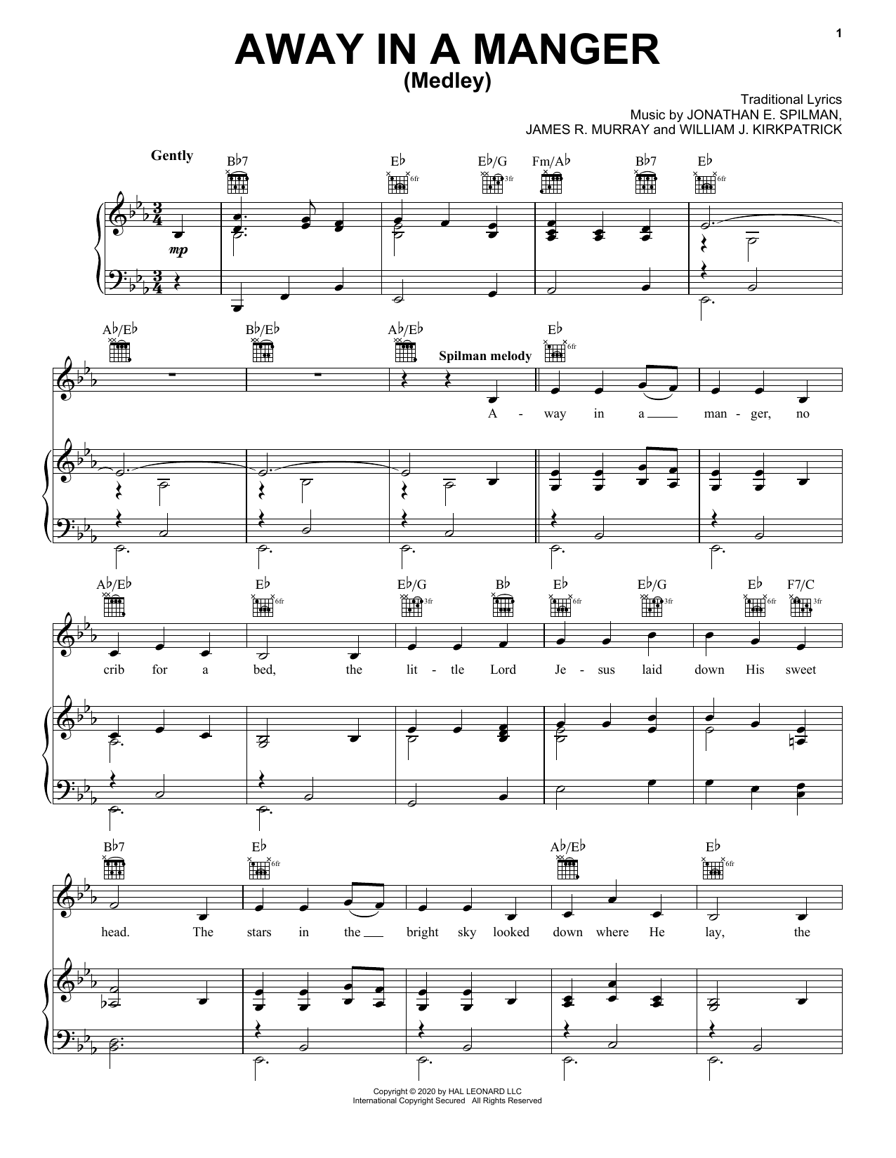 Download Traditional Away In A Manger (Medley) Sheet Music