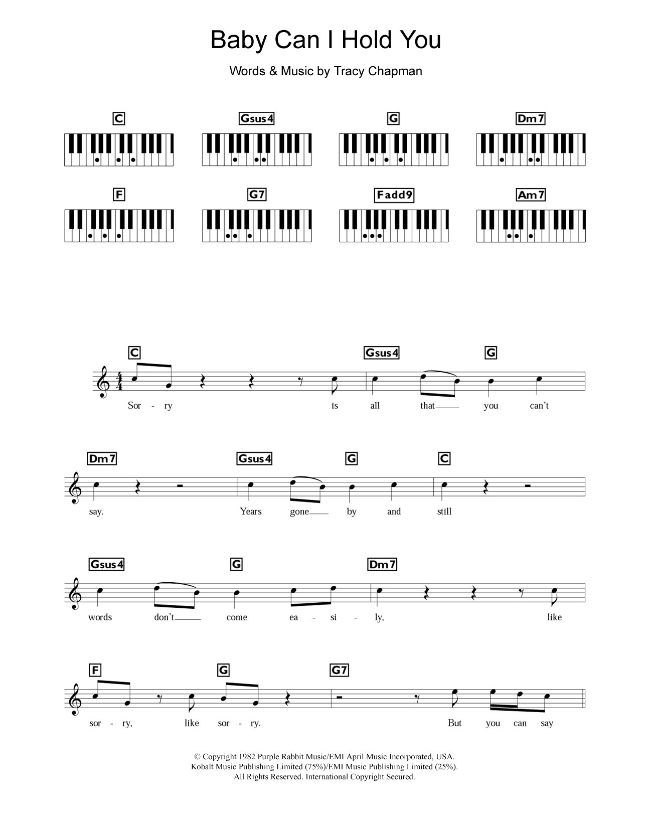Download Boyzone Baby Can I Hold You Sheet Music