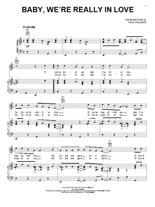 Download Hank Williams Baby, We're Really In Love Sheet Music