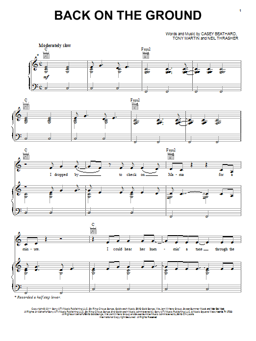 Download Scotty McCreery Back On The Ground Sheet Music