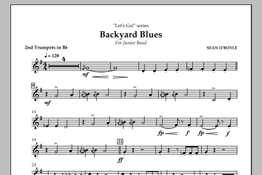 Download Sean O'Boyle Backyard Blues - Bb Trumpet 2 Sheet Music