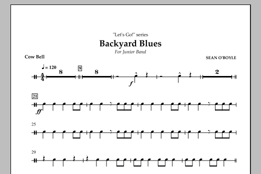 Download Sean O'Boyle Backyard Blues - Cowbell Sheet Music