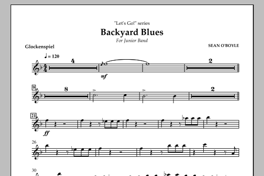 Download Sean O'Boyle Backyard Blues - Glockenspiel Sheet Music