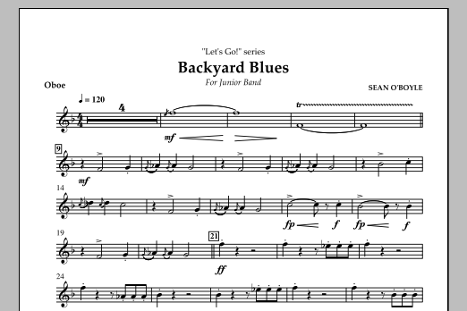 Download Sean O'Boyle Backyard Blues - Oboe Sheet Music