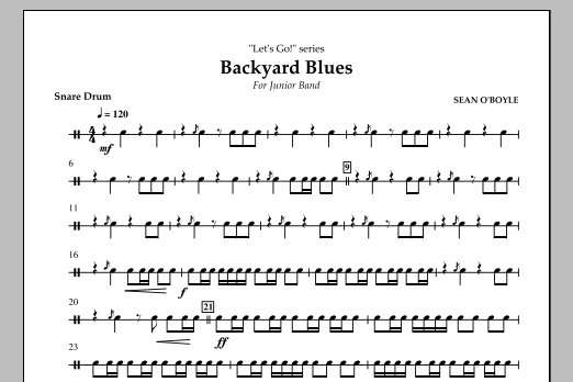 Download Sean O'Boyle Backyard Blues - Snare Drum Sheet Music