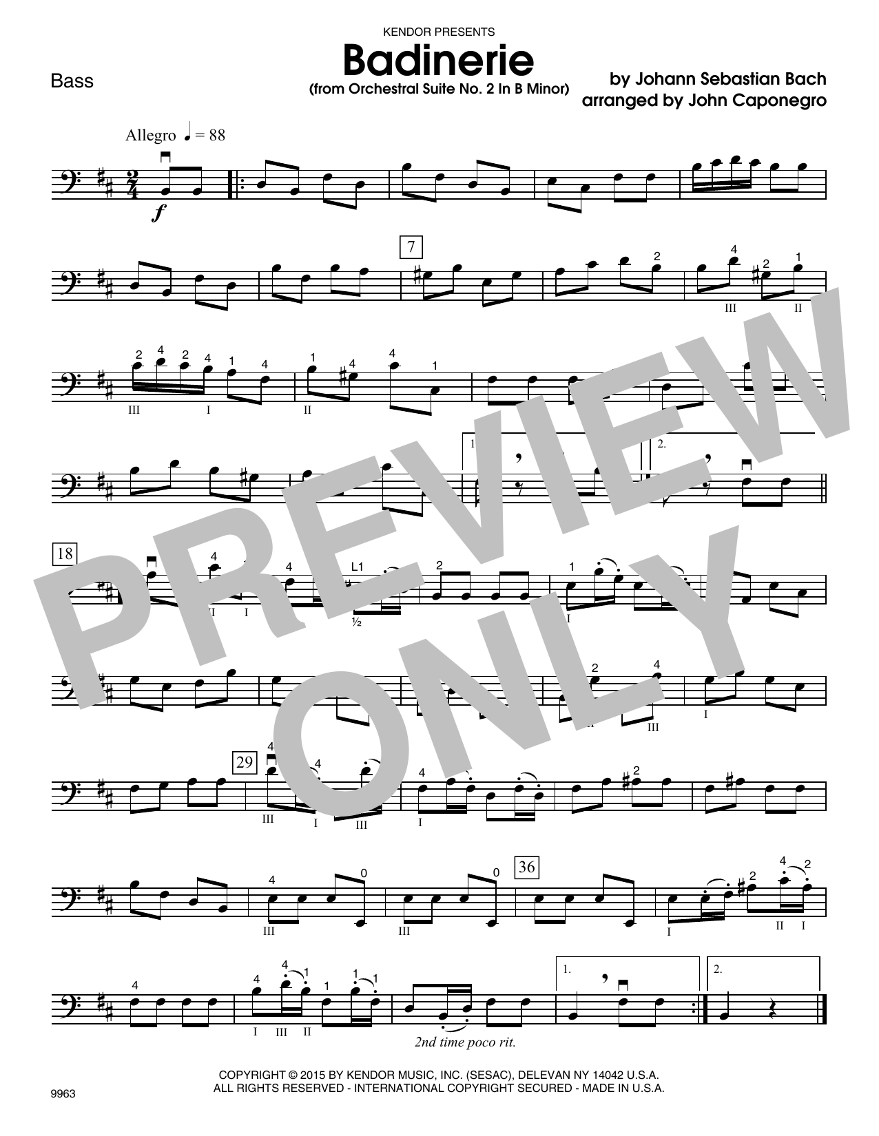 Download John Caponegro Badinerie (from Orchestral Suite No. 2 Sheet Music
