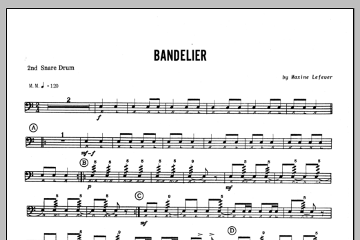 Download Lefever Bandelier - 2nd snare drum Sheet Music