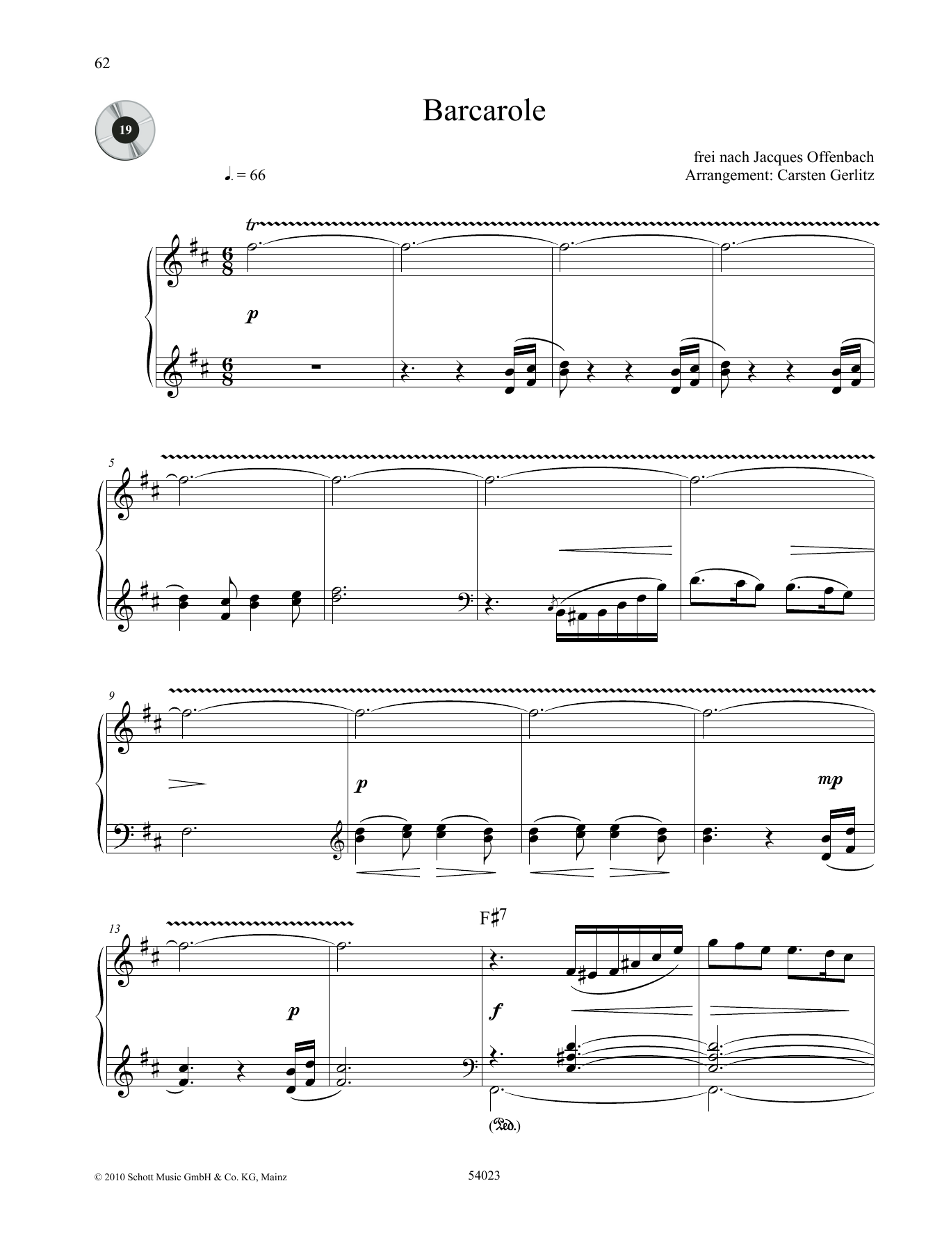 Download Jacques Offenbach Barcarole Sheet Music