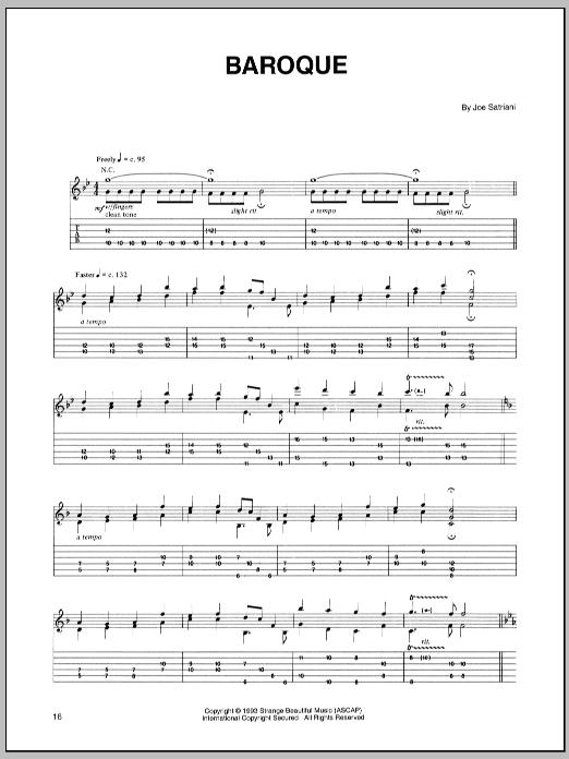 Download Joe Satriani Baroque Sheet Music