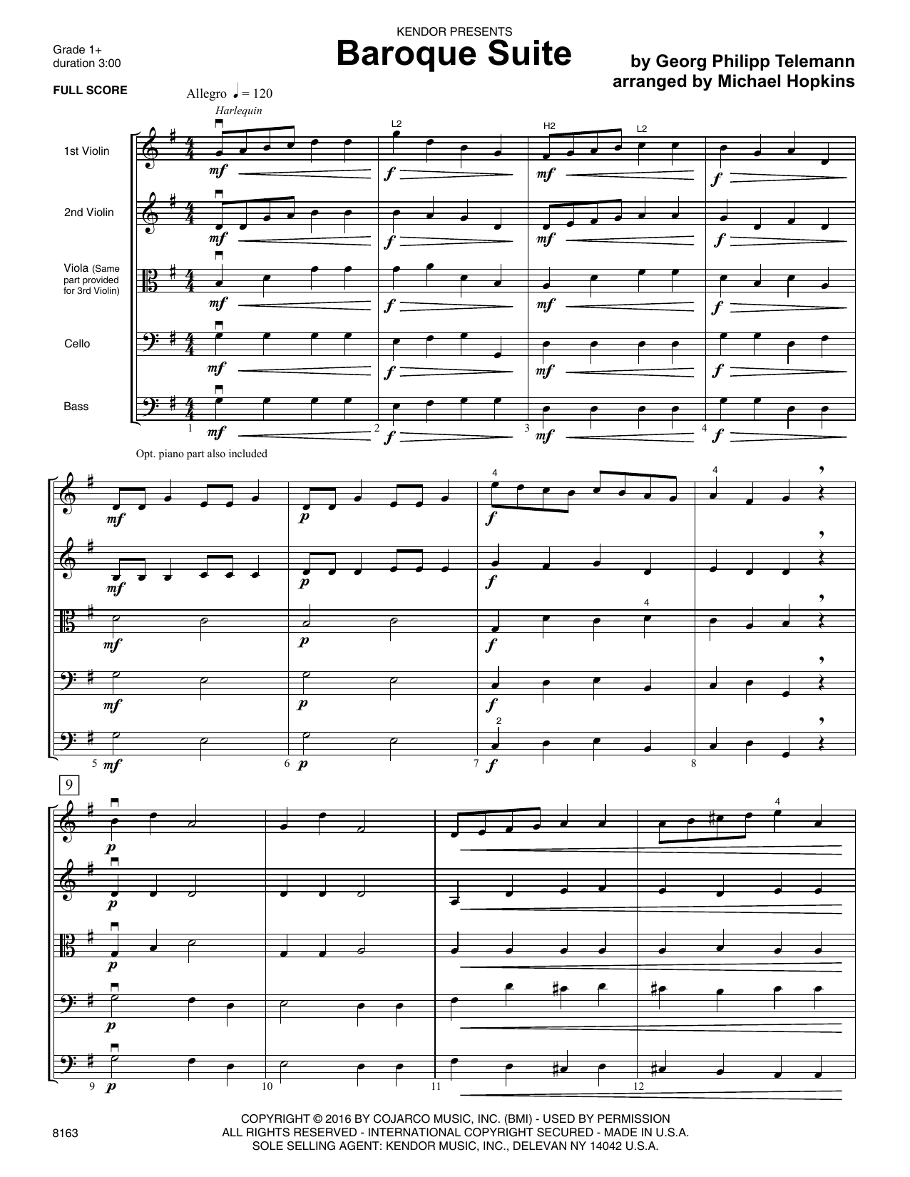 Download Michael Hopkins Baroque Suite - Full Score Sheet Music