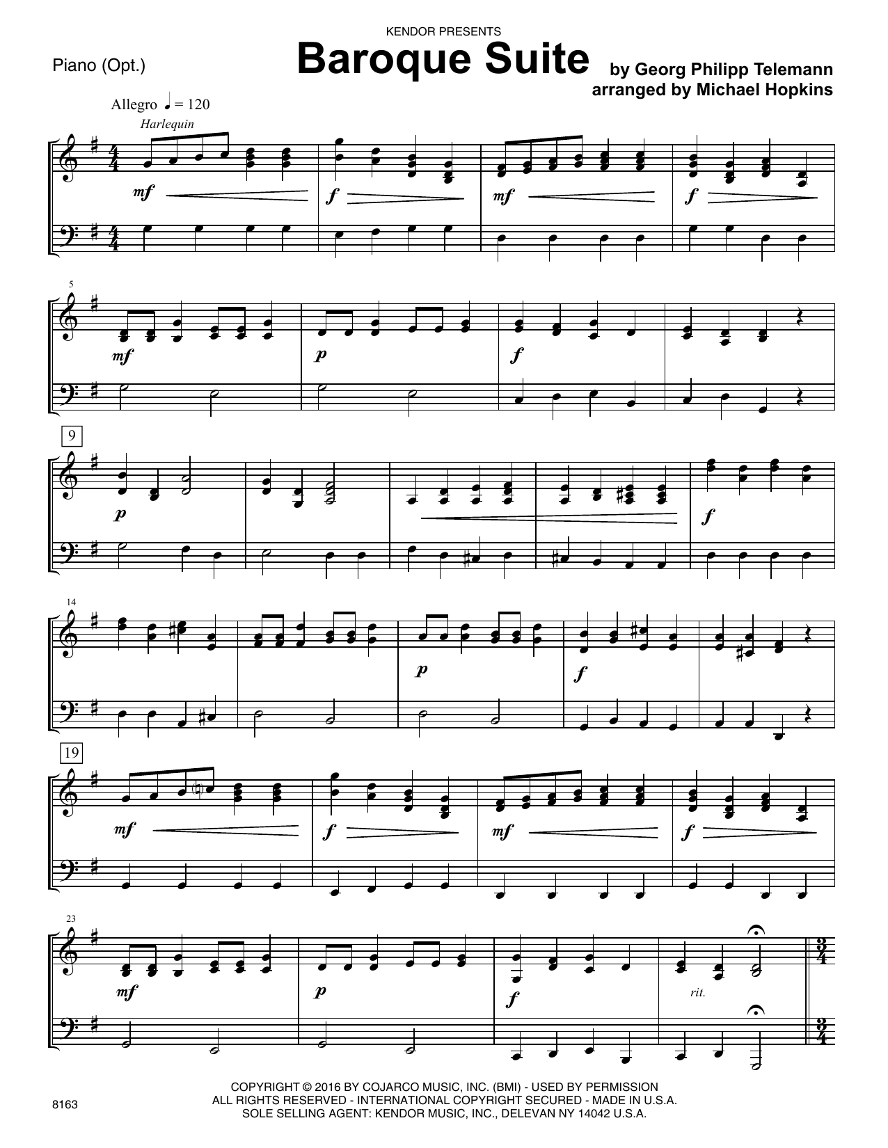 Download Michael Hopkins Baroque Suite - Piano Accompaniment Sheet Music