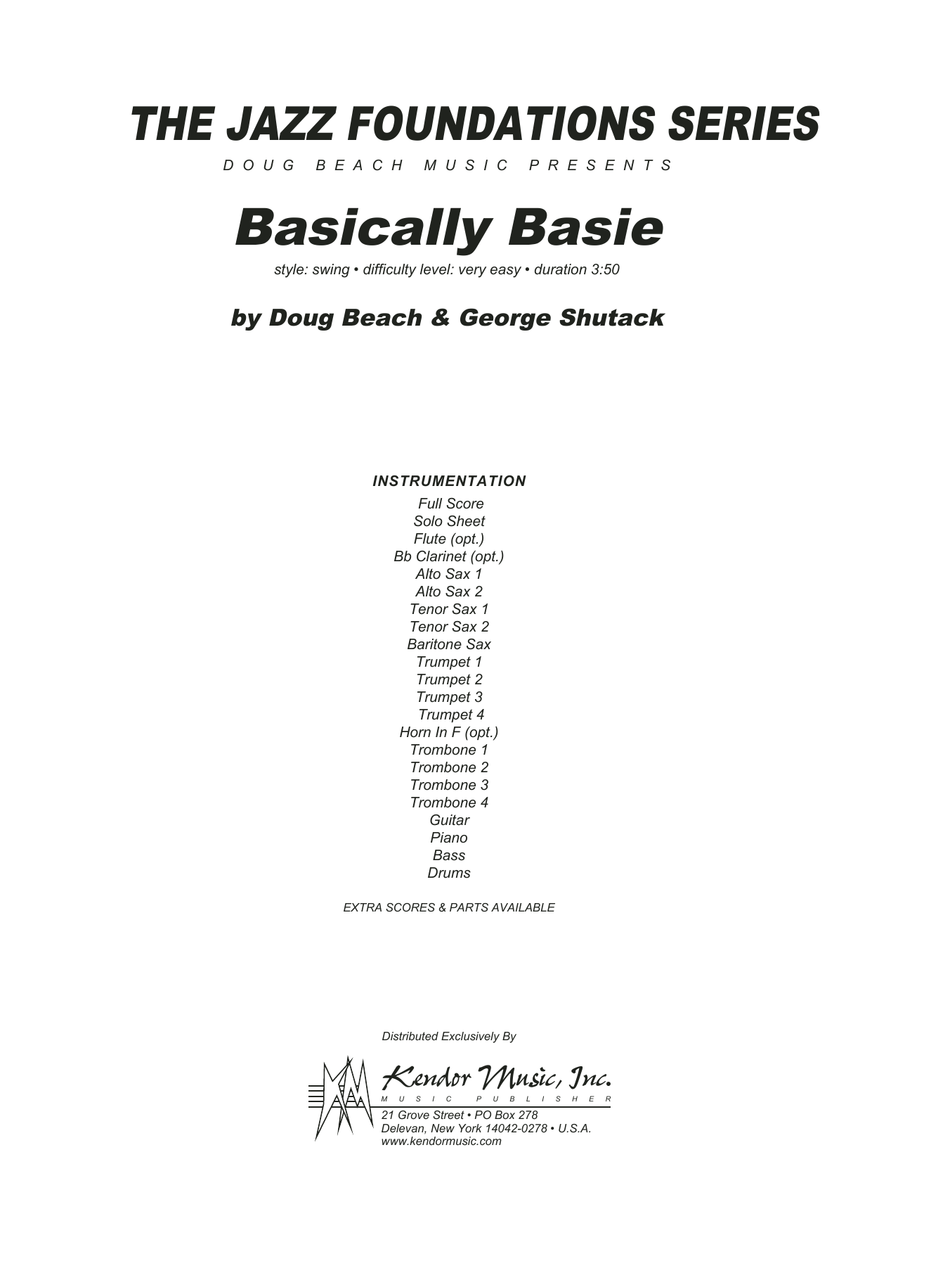 Download Doug Beach Basically Basie - Full Score Sheet Music