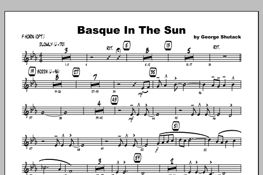 Download Shutack Basque In The Sun - Horn Sheet Music