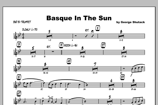 Download Shutack Basque In The Sun - Trumpet 2 Sheet Music