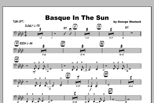 Download Shutack Basque In The Sun - Tuba Sheet Music
