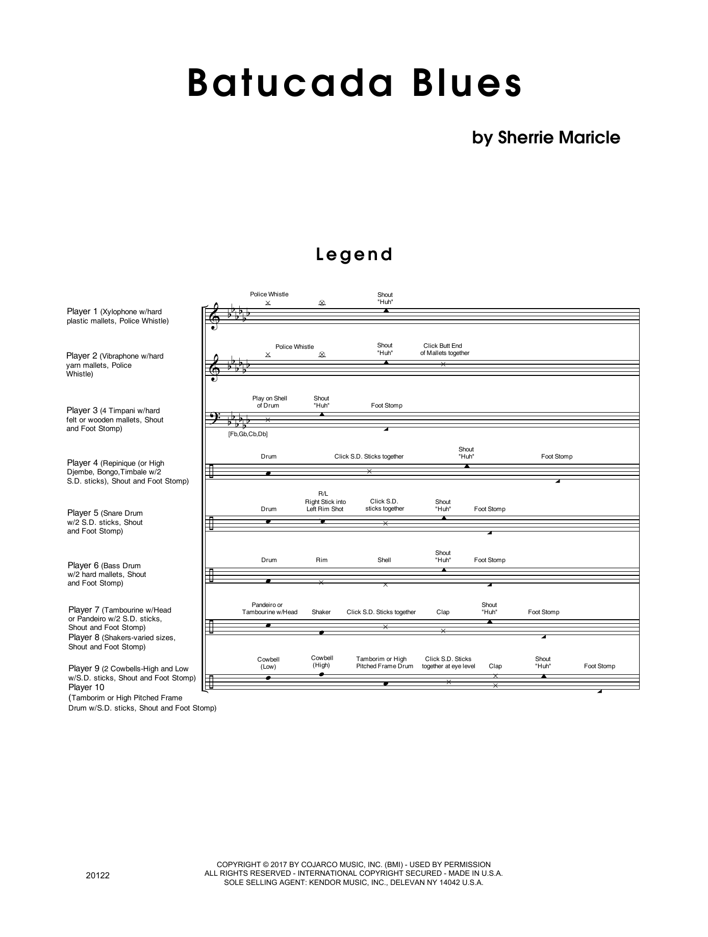 Download Sherrie Maricle Batucada Blues - Full Score Sheet Music