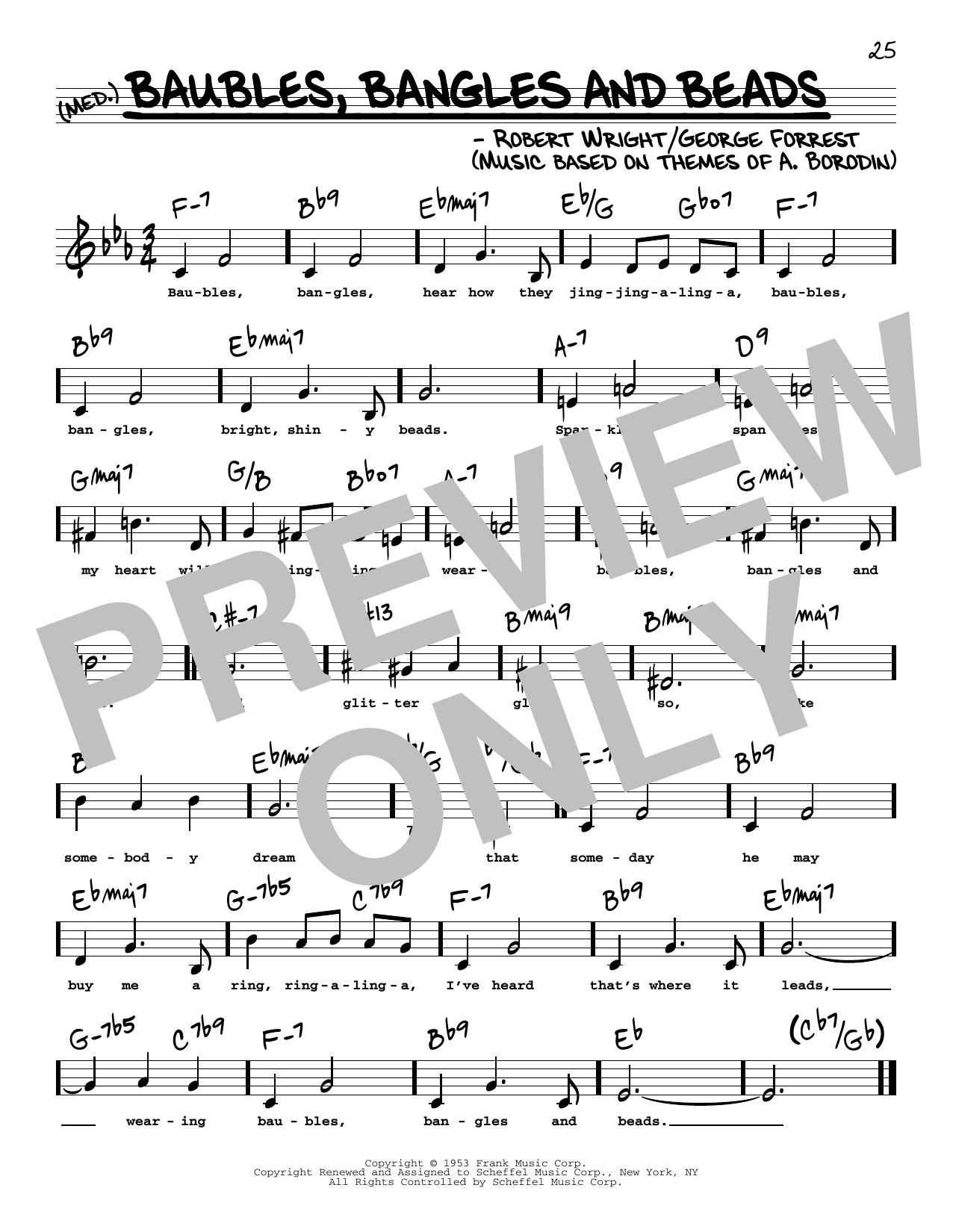 Download George Forrest Baubles, Bangles And Beads (Low Voice) Sheet Music