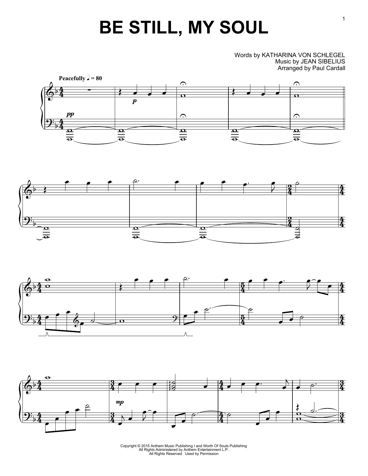 Download Paul Cardall Be Still, My Soul Sheet Music