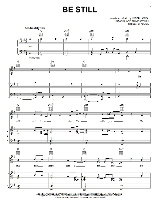 Download The Fray Be Still Sheet Music